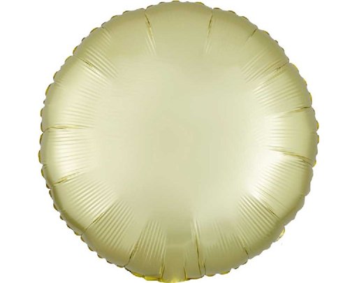 18in SATIN LUXE PASTEL YELLOW CIRCLE FOIL