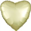 18in SATIN LUXE PASTEL YELLOW HEART FOIL