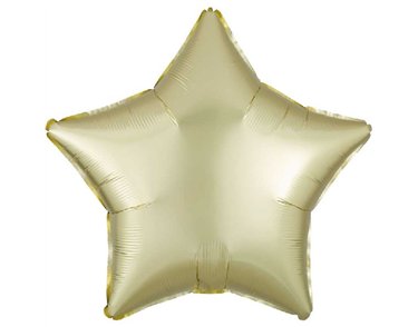 19in SATIN LUXE PASTEL YELLOW STAR