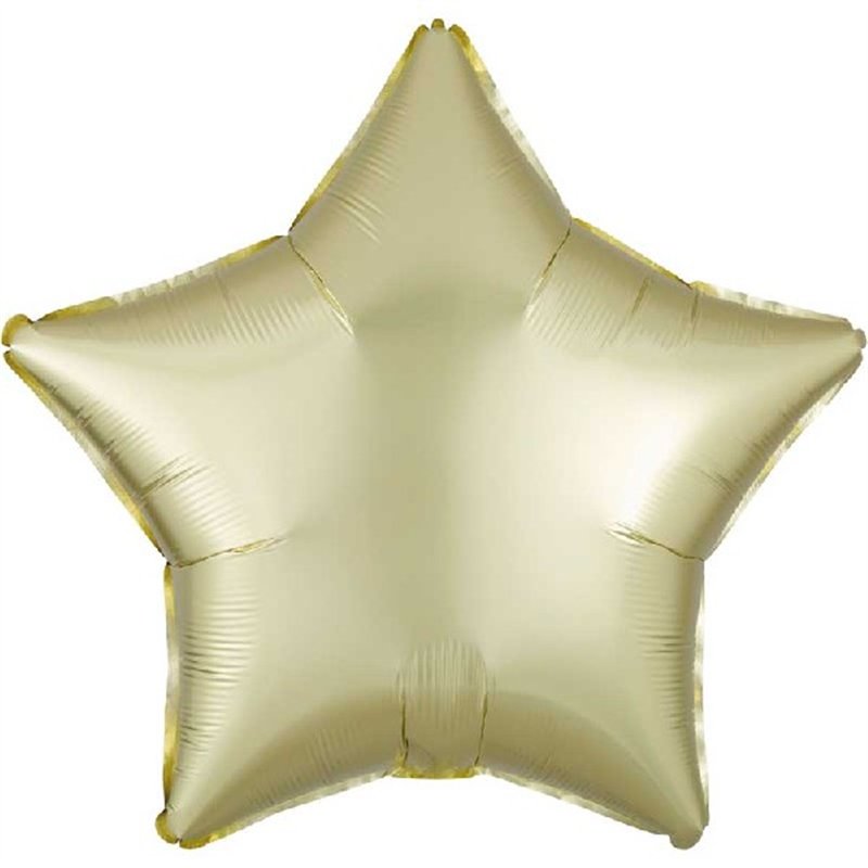 19in SATIN LUXE PASTEL YELLOW STAR