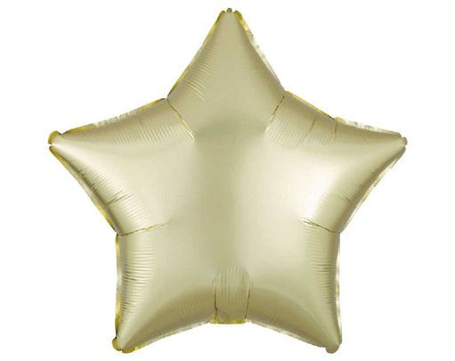 19in SATIN LUXE PASTEL YELLOW STAR
