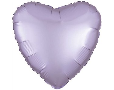 18in SATIN LUXE PASTEL LILAC HEART FOIL