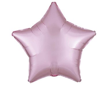 19in SATIN LUXE PASTEL PINK STAR FOIL