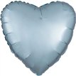 18in SATIN LUXE PASTEL BLUE HEART FOIL