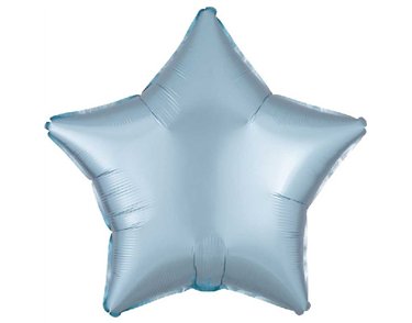 19in SATIN LUXE PASTEL BLUE STAR FOIL