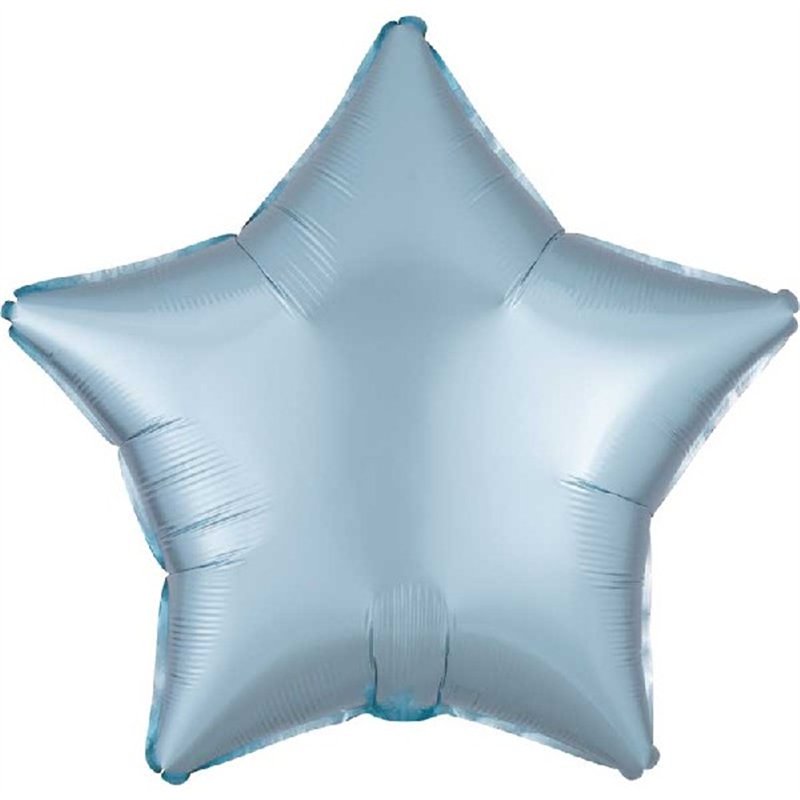 19in SATIN LUXE PASTEL BLUE STAR FOIL