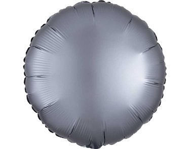 18in SATIN LUXE GRAPHITE CIRCLE FOIL