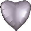 18in SATIN LUXE GREIGE HEART FOIL
