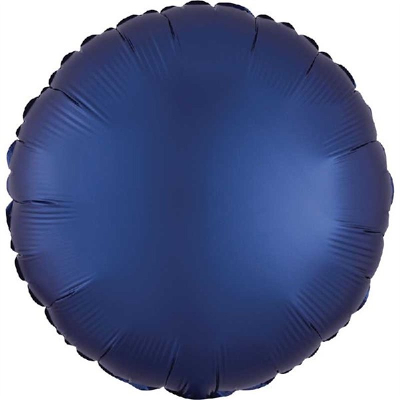 18in SATIN LUXE NAVY CIRCLE FOIL
