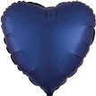18in SATIN LUXE NAVY HEART FOIL