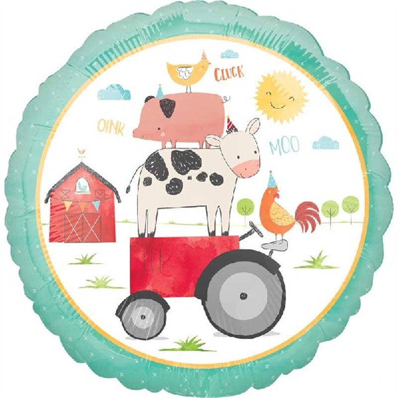 18in BARNYARD PARTY FOIL BALLOON
