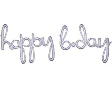 SCRIPT PHRASE HAPPY BDAY HOLOGRAPHIC FOIL