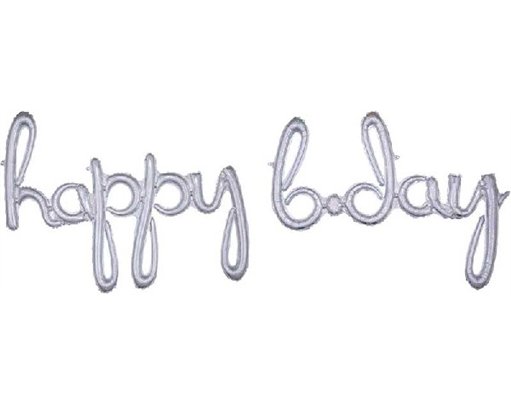 SCRIPT PHRASE HAPPY BDAY HOLOGRAPHIC FOIL