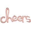 SCRIPT PHRASE CHEERS ROSE GOLD FOIL