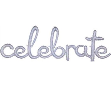 SCRIPT PHRASE CELEBRATE HOLO FOIL