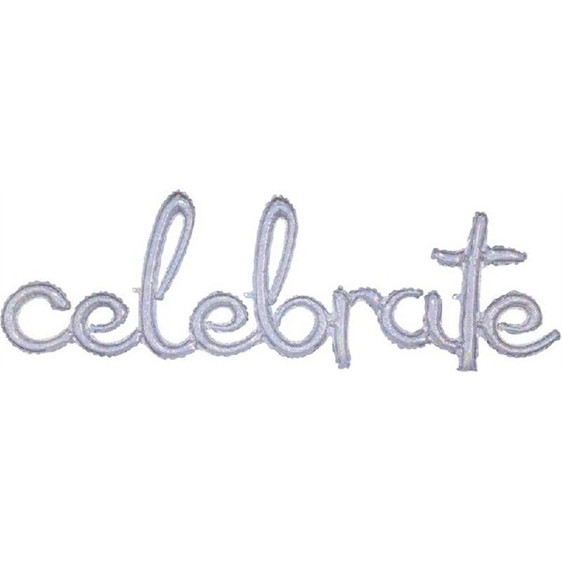 SCRIPT PHRASE CELEBRATE HOLO FOIL