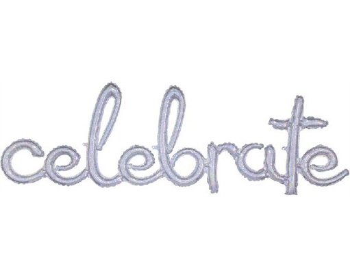 SCRIPT PHRASE CELEBRATE HOLO FOIL