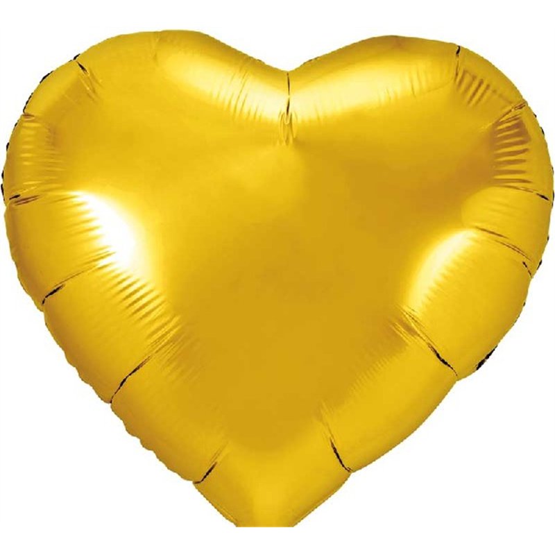 60cm GOLD HEART FOIL BALLOON