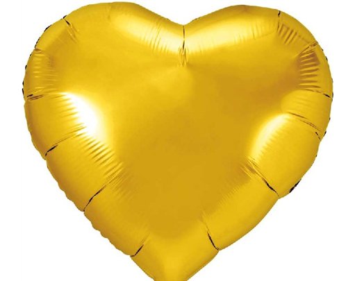 60cm GOLD HEART FOIL BALLOON