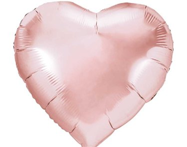 61cm ROSE GOLD HEART FOIL BALLOON