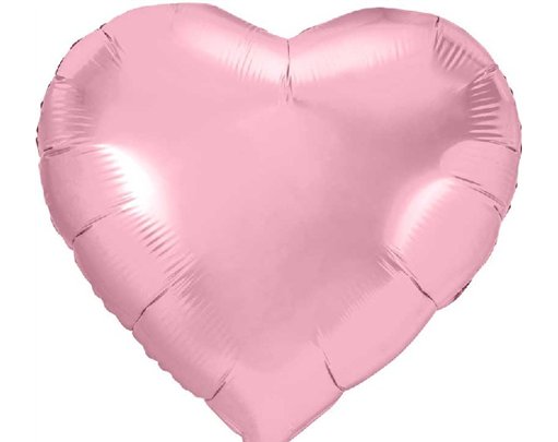 61cm LIGHT PINK HEART FOIL BALLOON