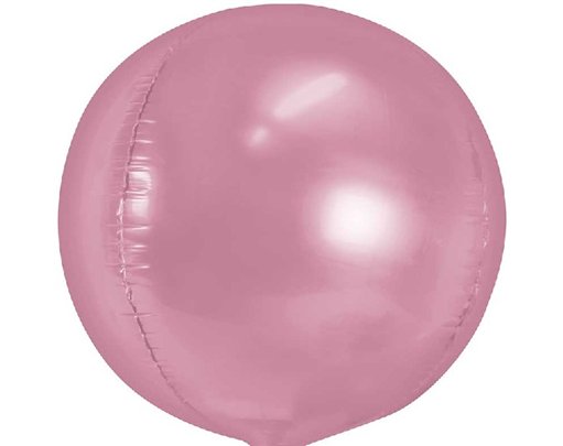 40cm LIGHT PINK BALL SHAPE FOIL BALLOON