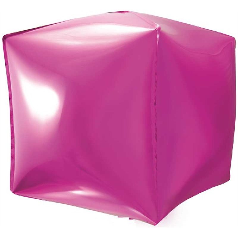 35cm DARK PINK CUBE SHAPE FOIL BALLOON