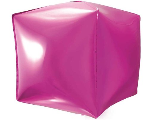 35cm DARK PINK CUBE SHAPE FOIL BALLOON