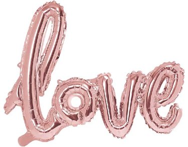 ROSE GOLD PHRASE LOVE AIR FILL FOIL BALLOON