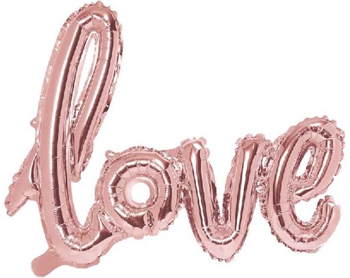 ROSE GOLD PHRASE LOVE AIR FILL FOIL BALLOON