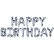 HAPPY BIRTHDAY SILVER AIR FILL FOIL BALLOON