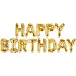 HAPPY BIRTHDAY GOLD AIR FILL FOIL BALLOON KIT