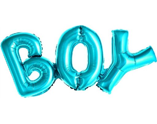 BLUE BOY PHRASE AIR FILL FOIL BALLOON