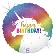 36in GLITTER UNICORN B/DAY FOIL BALLOON