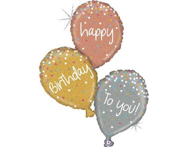 40in ROSE GOLD B/DAY BALLOONS FOIL