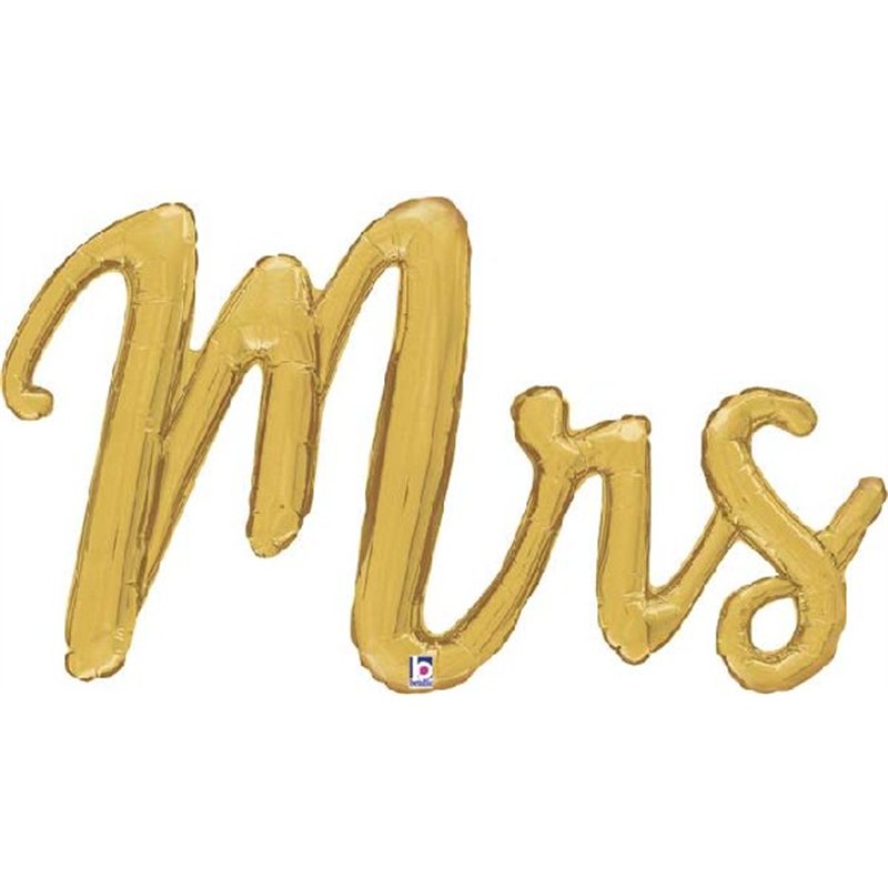 44in MRS. SCRIPT FOIL BALLOON