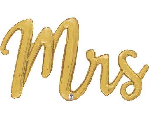 44in MRS. SCRIPT FOIL BALLOON