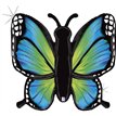 46in RADIANT BUTTERFLY BLUE FOIL BALLOON