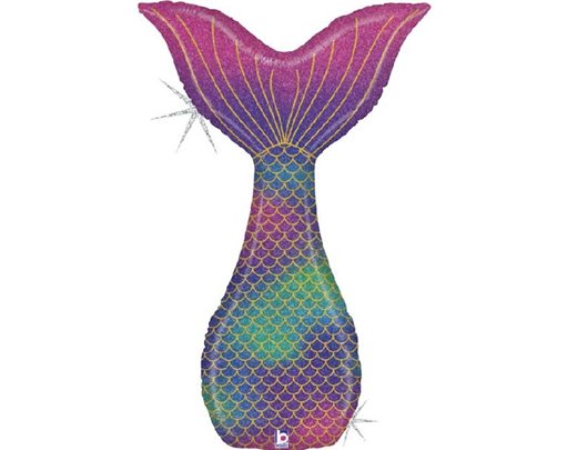 46in GLITTER MERMAID TAIL FOIL BALLOON