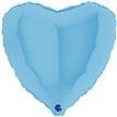 18in HEART MATTE BLUE FOIL BALLOON
