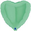 18in HEART MATTE GREEN FOIL BALLOON