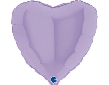18in HEART MATTE LILAC FOIL BALLOON