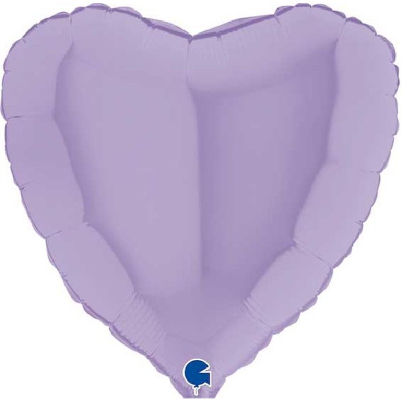 18in HEART MATTE LILAC FOIL BALLOON