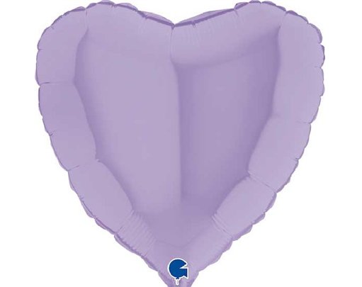 18in HEART MATTE LILAC FOIL BALLOON