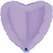 18in HEART MATTE LILAC FOIL BALLOON