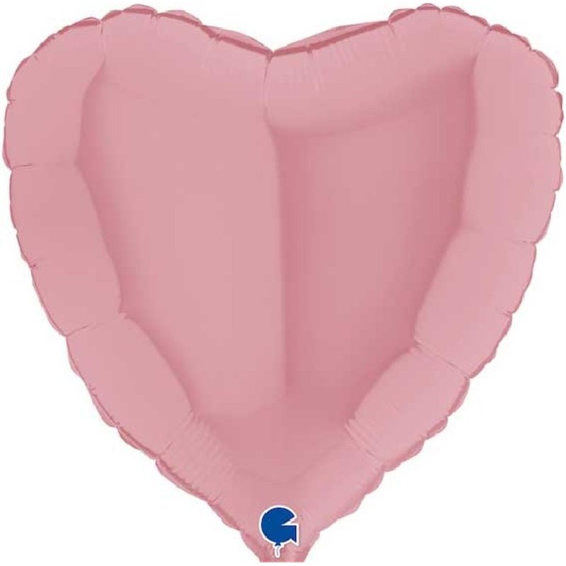 18in HEART MATTE PINK FOIL BALLOON