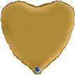 18in HEART SATIN GOLD FOIL BALLOON