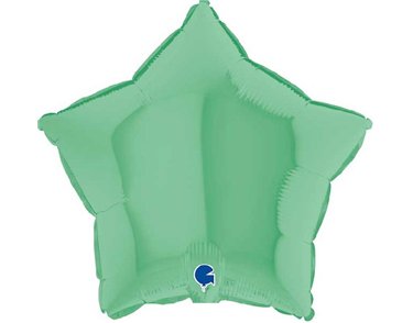 18in STAR MATTE GREEN FOIL BALLOON