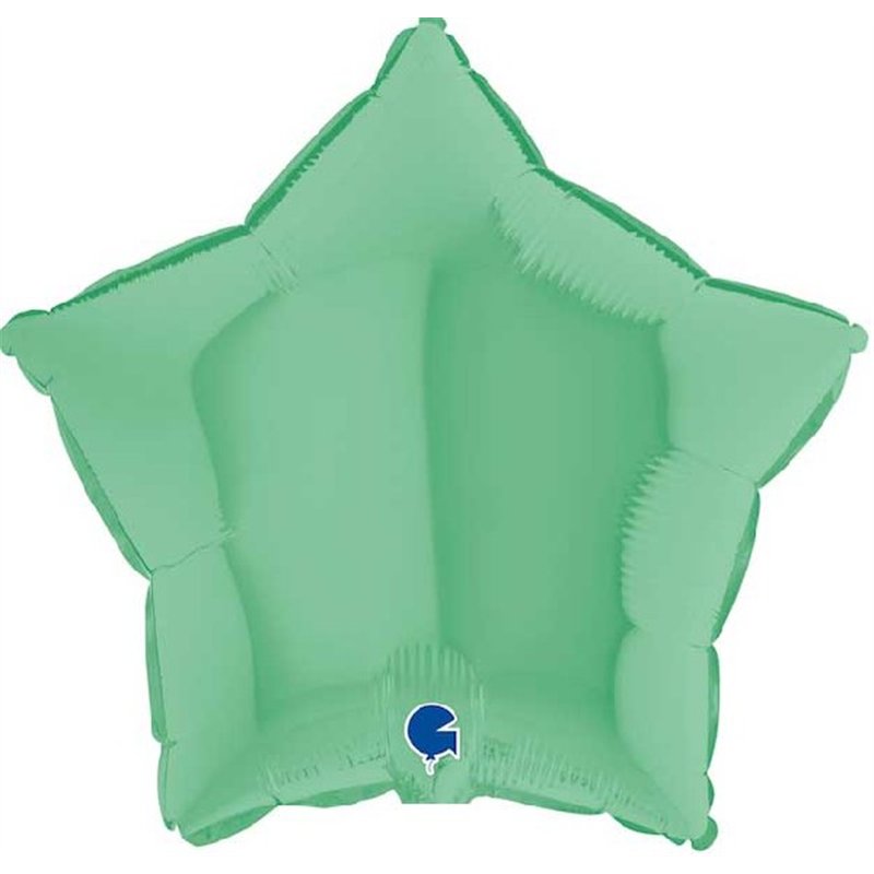 18in STAR MATTE GREEN FOIL BALLOON