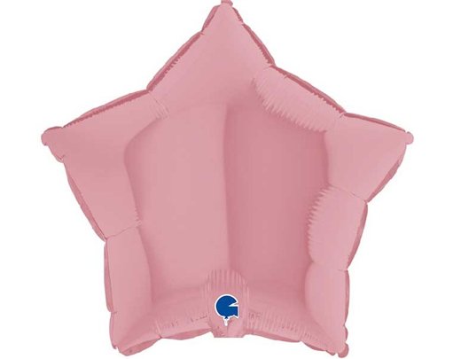 18in STAR MATTE PINK FOIL BALLOON